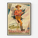 Vintage Western Poster Bob Custer Man Rustling
