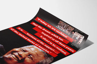 Historical Decorative Poster Mandela Visits America - 1990