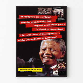 Historical Decorative Poster Mandela Visits America - 1990