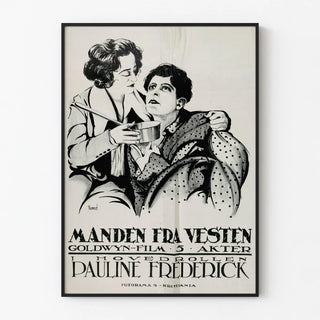 Vintage cinema poster Manden fra Vesten with Pauline Frederick