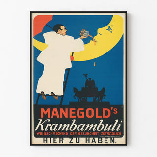Vintage Poster Manegold's Krambambuli Drink Cheers
