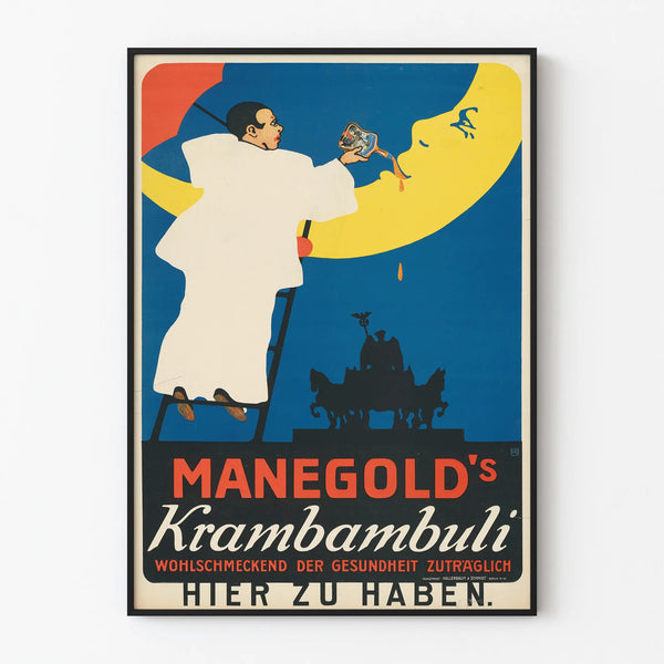 Vintage Poster Manegold's Krambambuli Drink Cheers