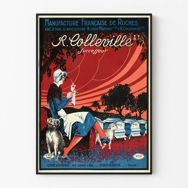 Vintage poster Manufacture Française de Ruches R. Colleville