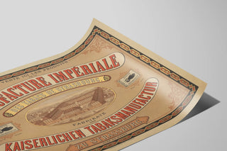 Vintage Poster of the Strasbourg Imperial Tobacco Factory — artwork view