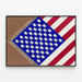 Many-Booked America Design Poster for Contemporary Wall Decoration — framed artwork on a wall