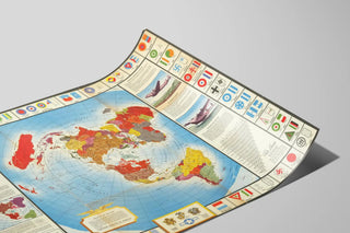 World Map Poster during the Second World War - Historical Wall Map — artwork view