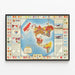 World Map Poster during the Second World War - Historical Wall Map — framed artwork on a wall