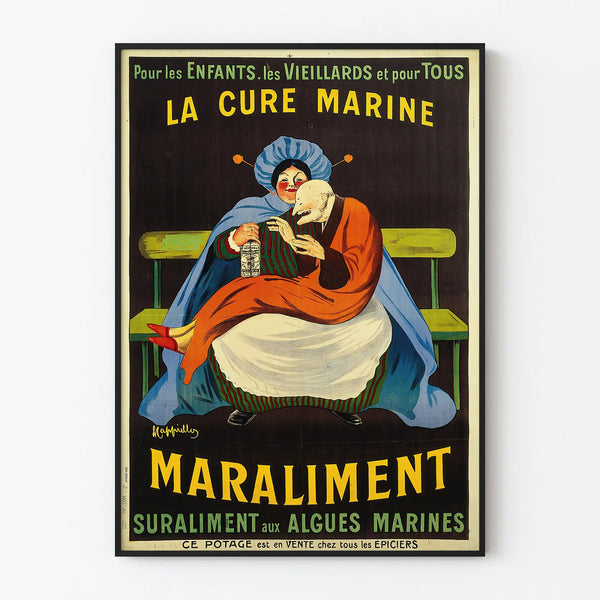 Vintage Marine Cure Poster Maraliment - Retro Wall Decoration