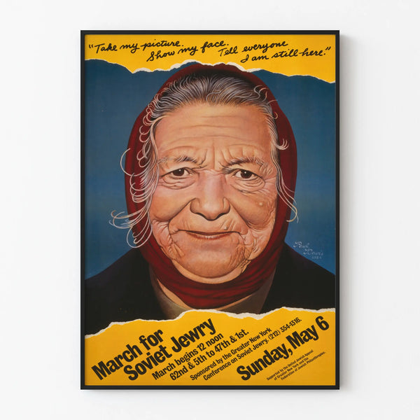 Poster March for Soviet Jews - Historical Wall Decoration
