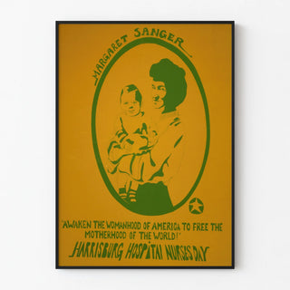 Vintage Margaret Sanger Poster for Harrisburg Hospital Nurses' Day