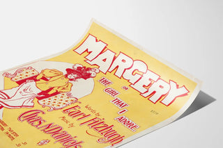 Vintage poster Margery or The Girl That I Adore style Art Nouveau
