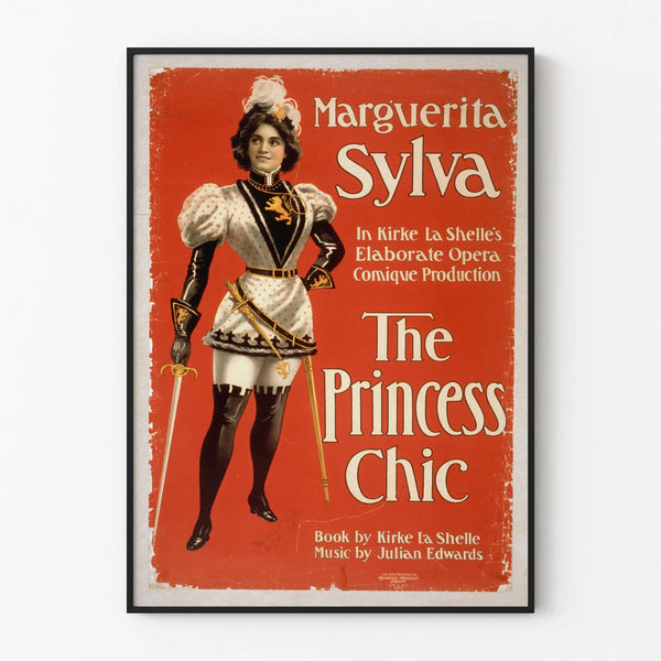 Vintage poster Marguerita Sylva The Princess Chic wall decoration