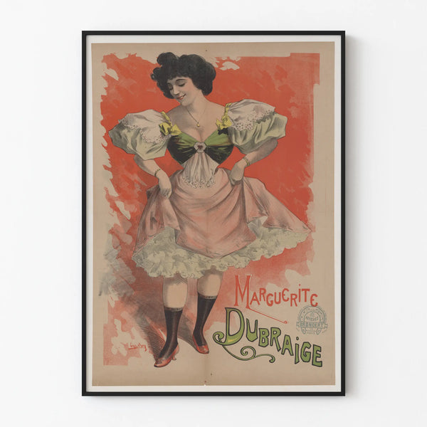 Vintage poster Marguerite Dubraige - Elegant wall decoration