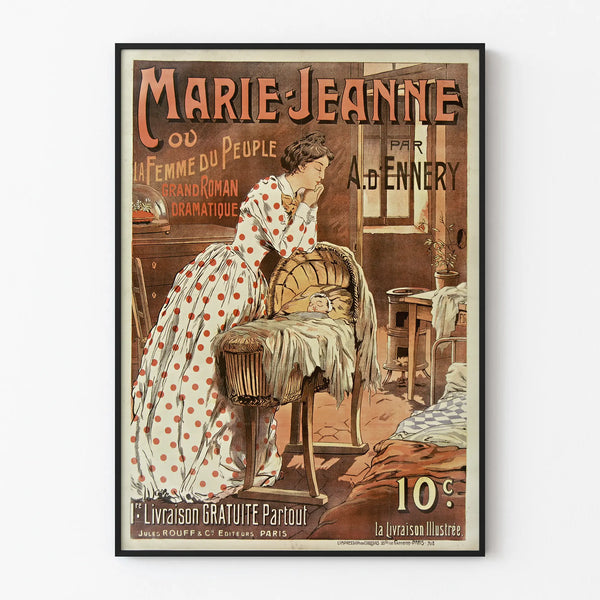 Vintage poster Marie-Jeanne, the woman of the people - Retro wall decoration