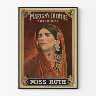 Vintage Poster of Miss Ruth at the Marigny Theatre