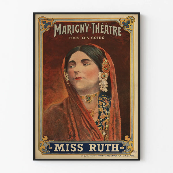Vintage Poster of Miss Ruth at the Marigny Theatre