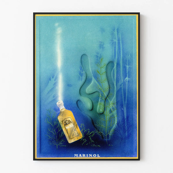 Vintage Marinol Poster - Blue Marine Wall Decoration