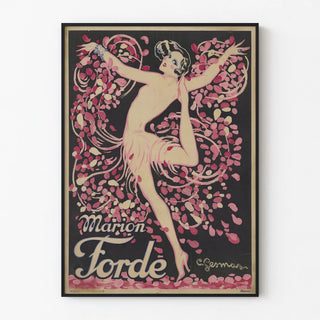 Vintage poster of Marion Fordé dancer in art deco style