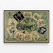 Vintage Poster of Enchanted Marionettes by Professor Péres — framed artwork on a wall