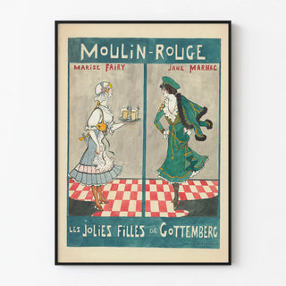 Vintage poster Moulin-Rouge The Pretty Girls of Gottemberg