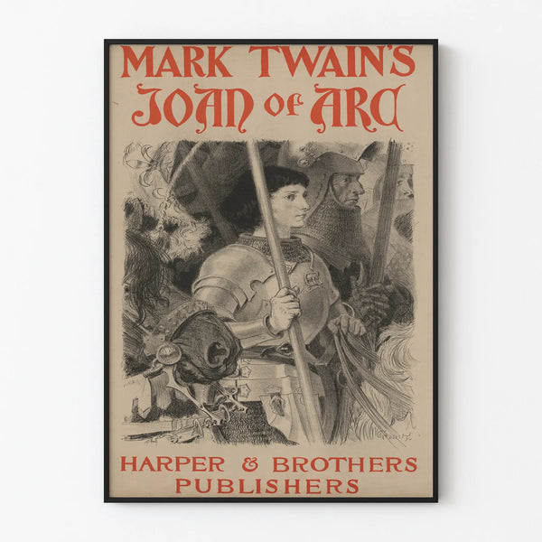 Vintage Poster of Mark Twain's Joan of Arc - Medieval Illustration