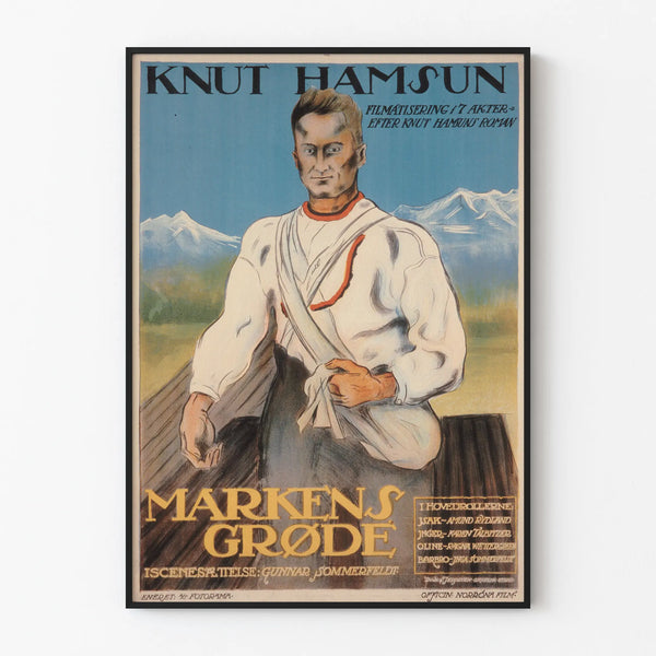 Vintage decorative poster Knut Hamsun The Growth of the Soil