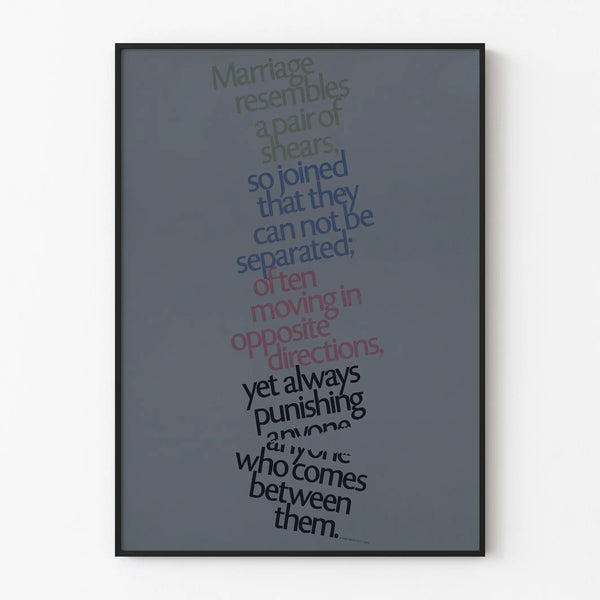 Modern Design Wedding Quote and Scissors Poster