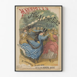 Vintage Poster Polka Marriott's Jog Along Boys Dancers