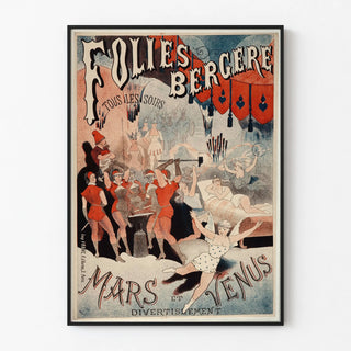 Art Nouveau Poster Folies Bergère Mars and Venus
