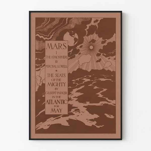 Vintage Mars Poster - The Atmosphere by Percival Lowell
