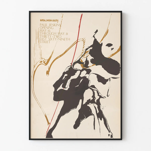 Abstract Art Poster Martha Jackson Gallery Paul Jenkins