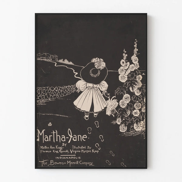 Vintage Martha-Jane Poster in Black and White