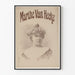 Vintage portrait poster of Marthe Van Hecke in antique style