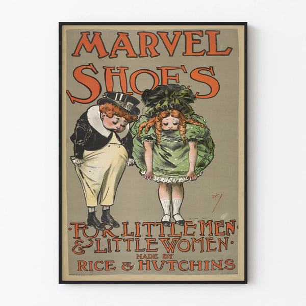 Vintage Marvel Shoes Poster for Children