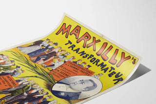 Vintage Marxilly poster of a fin-de-siècle transformer and imitator