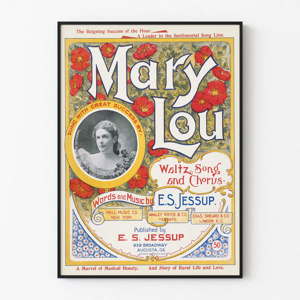 Vintage Mary Lou Poster - Retro Musical Wall Decoration