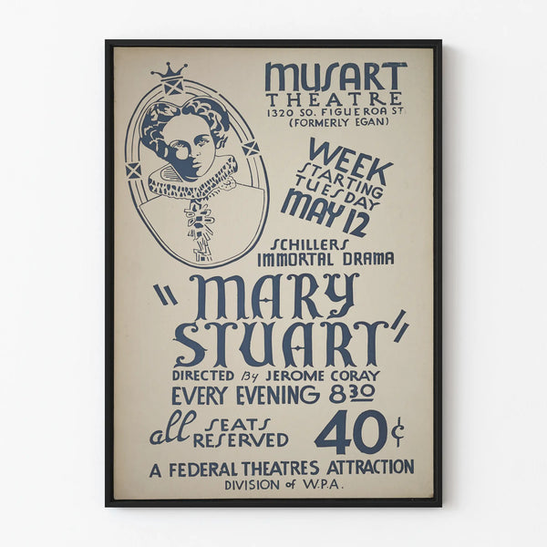 Vintage Mary Stuart Theater Poster - Artistic Wall Decoration