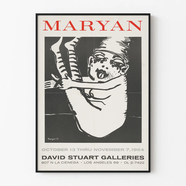 Maryan Exhibition Poster 1964 - David Stuart Galleries Los Angeles
