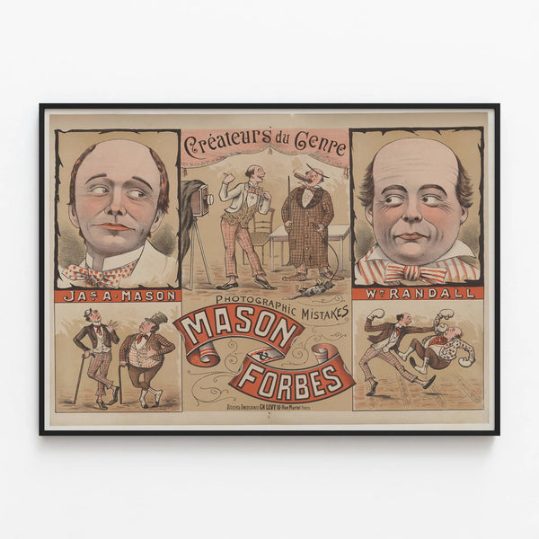 Vintage Poster Creators of the Genre Mason & Forbes Wall Decoration — framed artwork on a wall