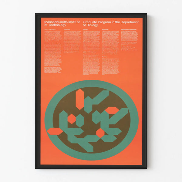 Vintage Poster of MIT Biology Program - Educational Wall Decoration