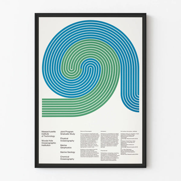 Vintage poster of the Massachusetts Institute of Technology - Oceanography