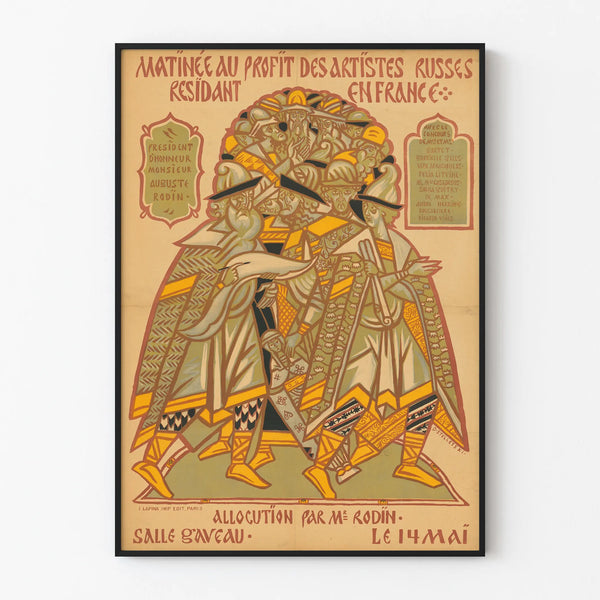 Vintage poster Matinée to benefit Russian artists in France