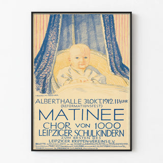 Vintage poster Matinée Chorale for 1000 children of Leipzig