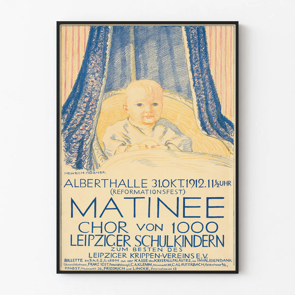 Vintage poster Matinée Chorale for 1000 children of Leipzig