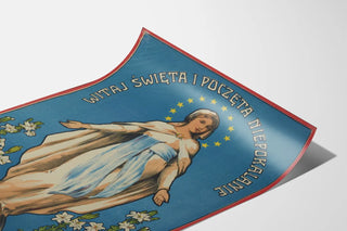 Vintage religious poster of the Immaculate Virgin 1854-1904