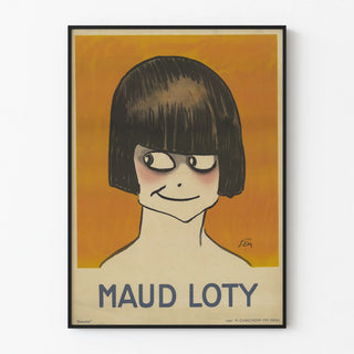 Vintage poster of Maud Loty with a smiling face, 1920s