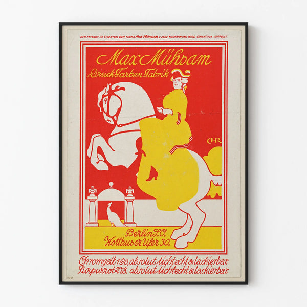 Vintage Poster Max Mühsam Printing Colors Factory Berlin