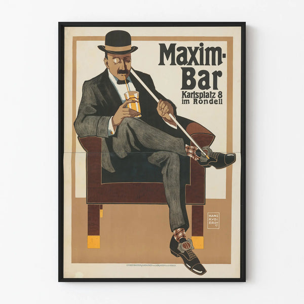 Vintage poster Maxim-Bar Karlsplatz - Elegant wall decoration