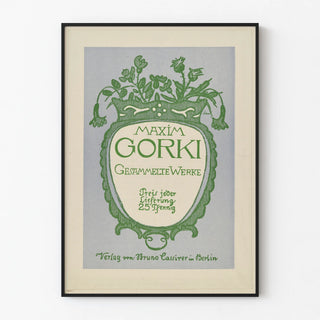 Vintage poster of Maxim Gorki, Bruno Cassirer editions, Berlin