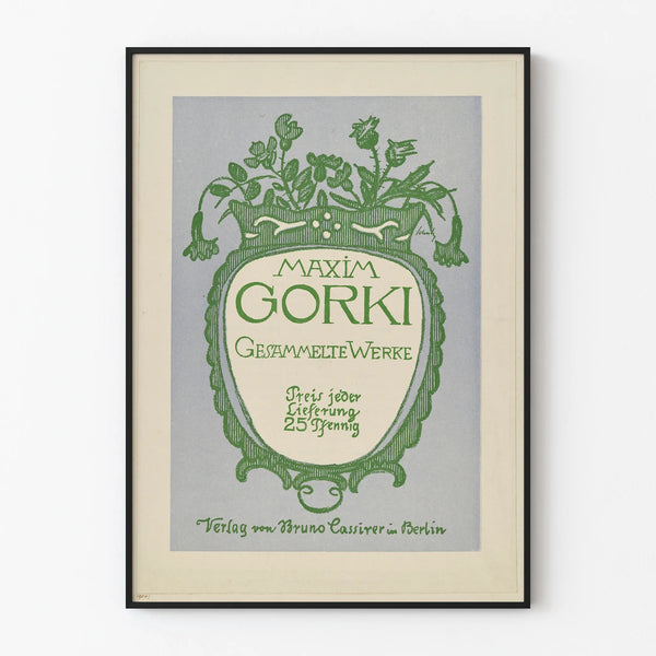 Vintage poster of Maxim Gorki, Bruno Cassirer editions, Berlin